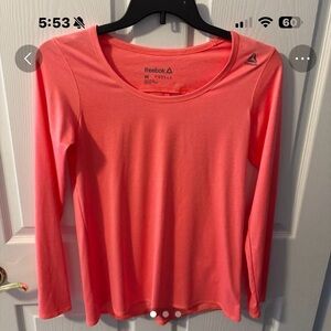 Reebok Women's Vibrant Coral Long Sleeve Tee